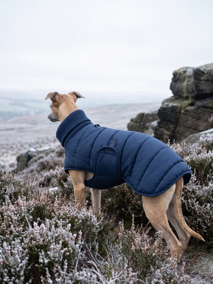 The Tarn Parka in Navy, the Peak District